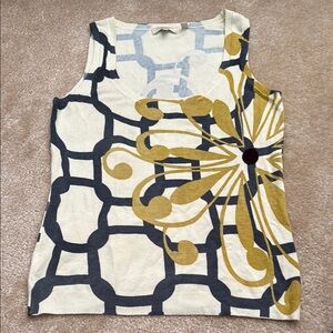 Vertigo Knit Tank Top with Bold Pattern. Size M. Never worn